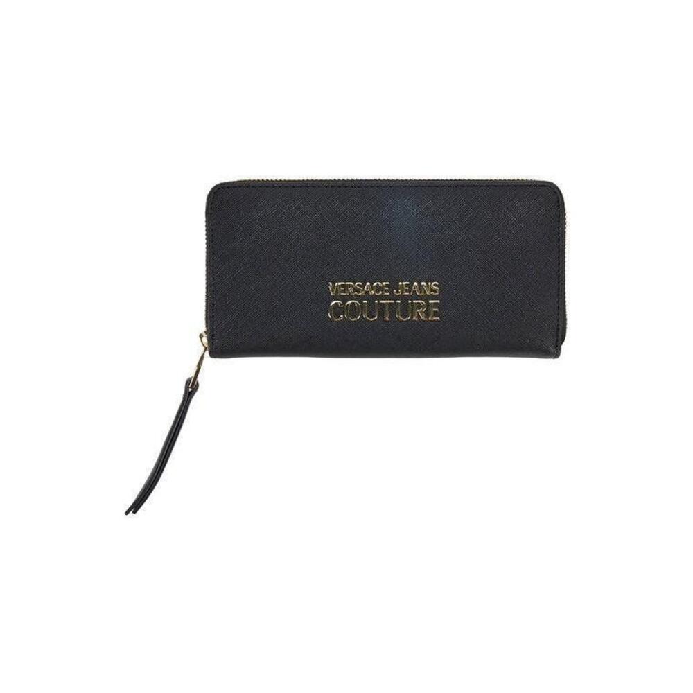 Versace Leather Wallet JEANS COUTURE Black